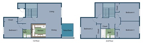 a blueprint of a floor plan of a living room and a dining room